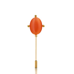 Oval Multicolor Pin - Orange Oval Multicolor Pin - Orange