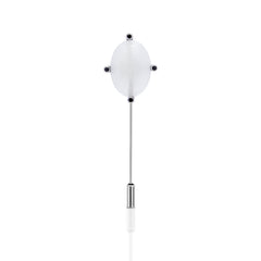 Oval Multicolor Pin - White Oval Multicolor Pin - White