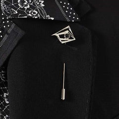 Deco Eye Lapel Pin - Platinum Deco Eye Lapel Pin - Platinum