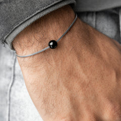 Black Bead Bracelet | Men's Black Bead Bracelet | Huwa Designs Black Bead Bracelet | Men's Black Bead Bracelet | Huwa Designs