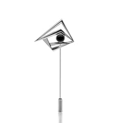 Deco Eye Lapel Pin - Platinum Deco Eye Lapel Pin - Platinum