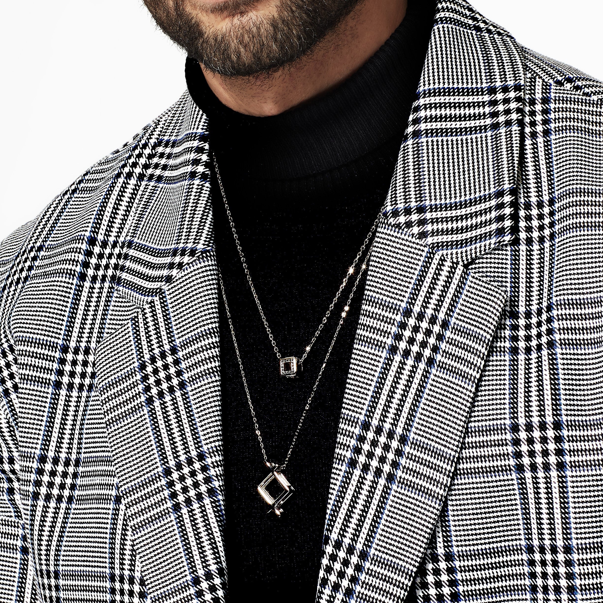 Men's Silver Boxy Necklace Men's Silver Boxy Necklace