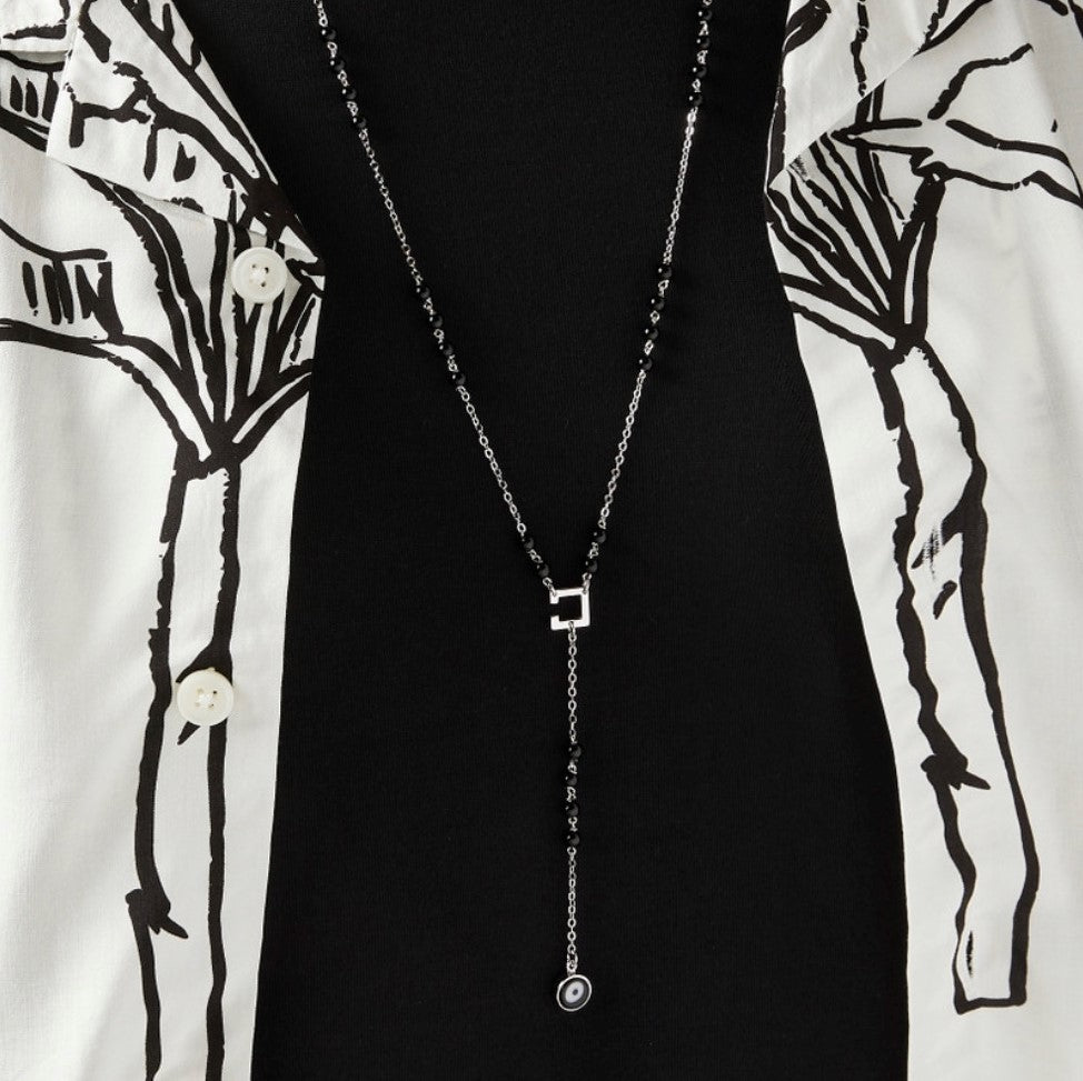 Black Eye Beaded Necklace Black Eye Beaded Necklace