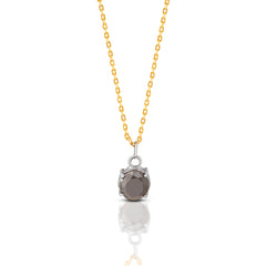 Black Stone Necklace 18K