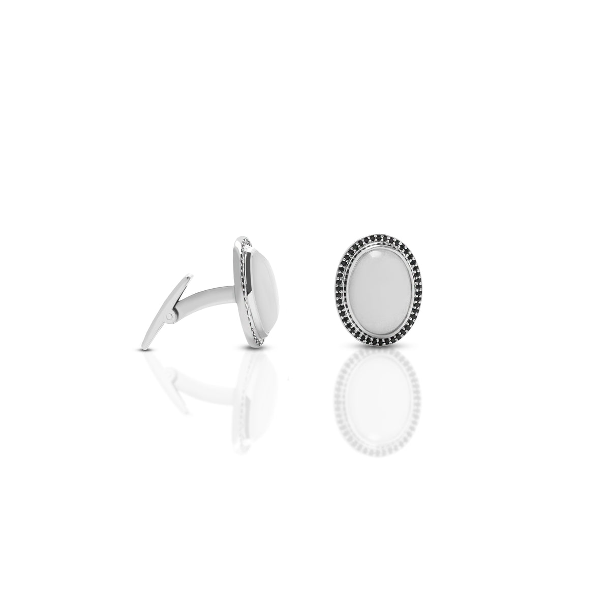 White Black Stones Cufflinks