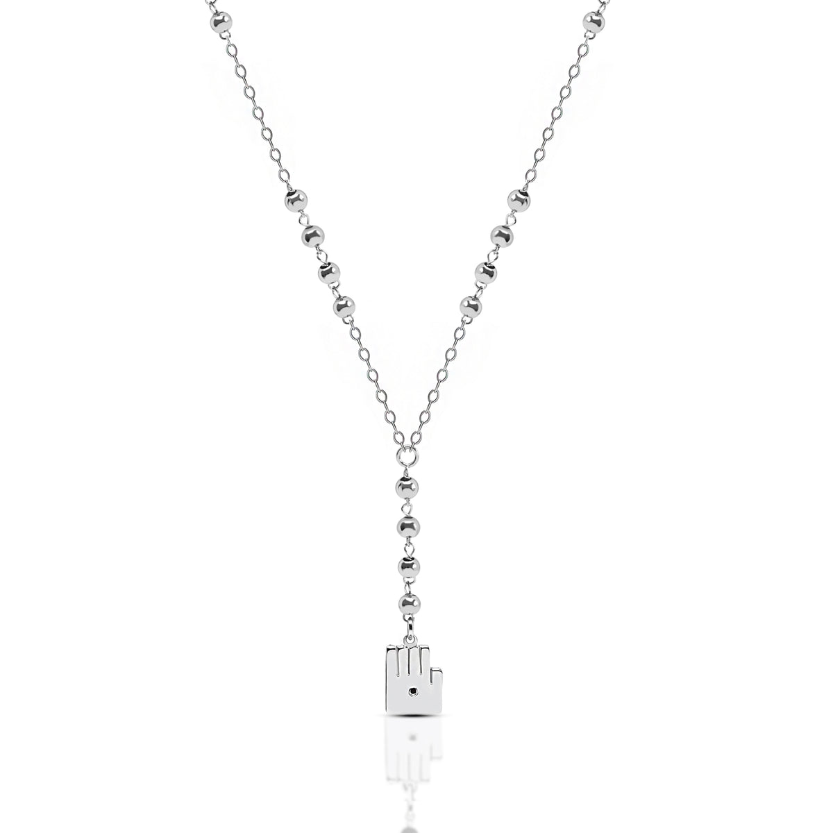 Silver Beaded Kaff Necklace