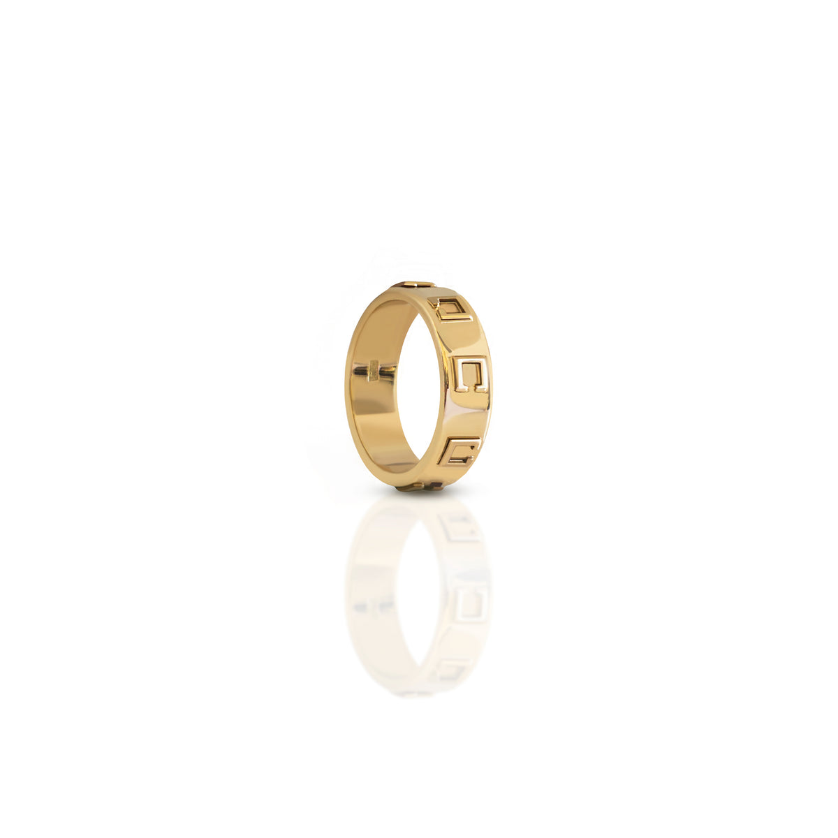Huwa Logo Ring - Wide 18K