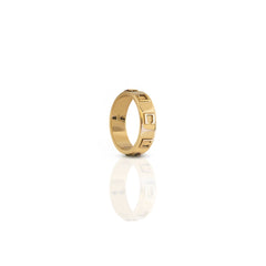 Huwa Logo Ring - Wide 18K