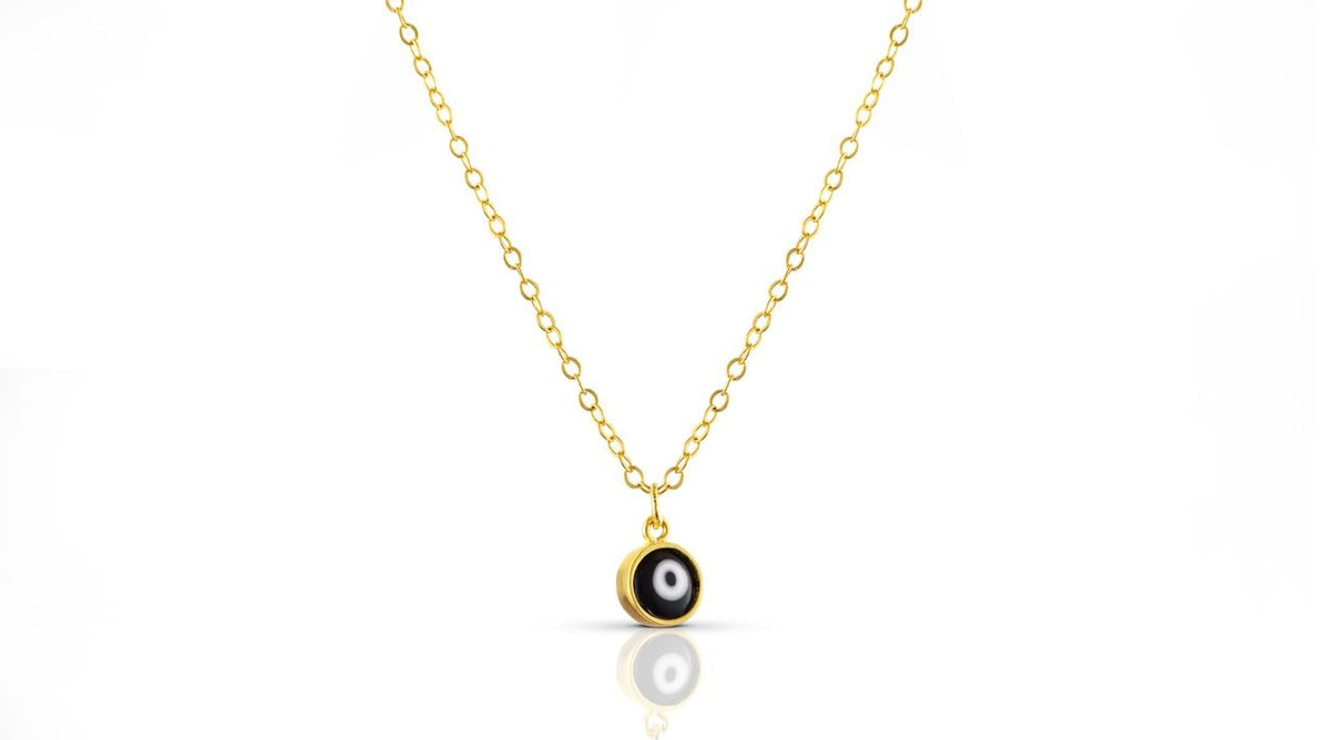 Black Eye Necklace 18K