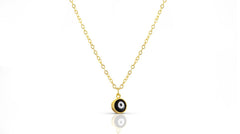 Black Eye Necklace 18K