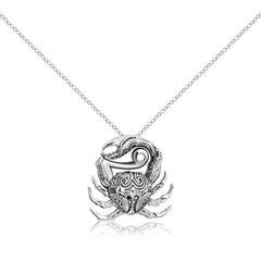 Men's Silver Crab Necklace 