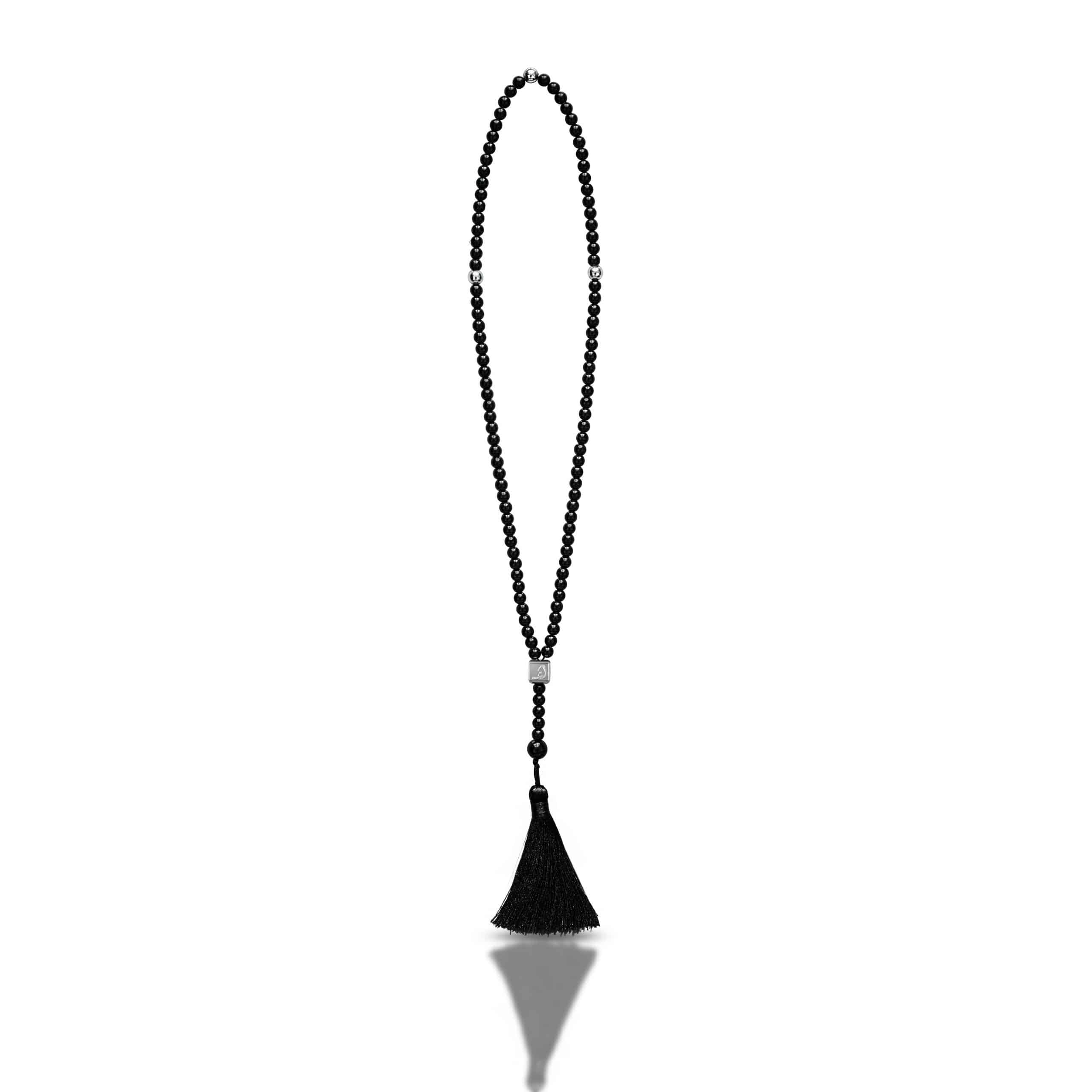 Black Prayer Beads Necklace