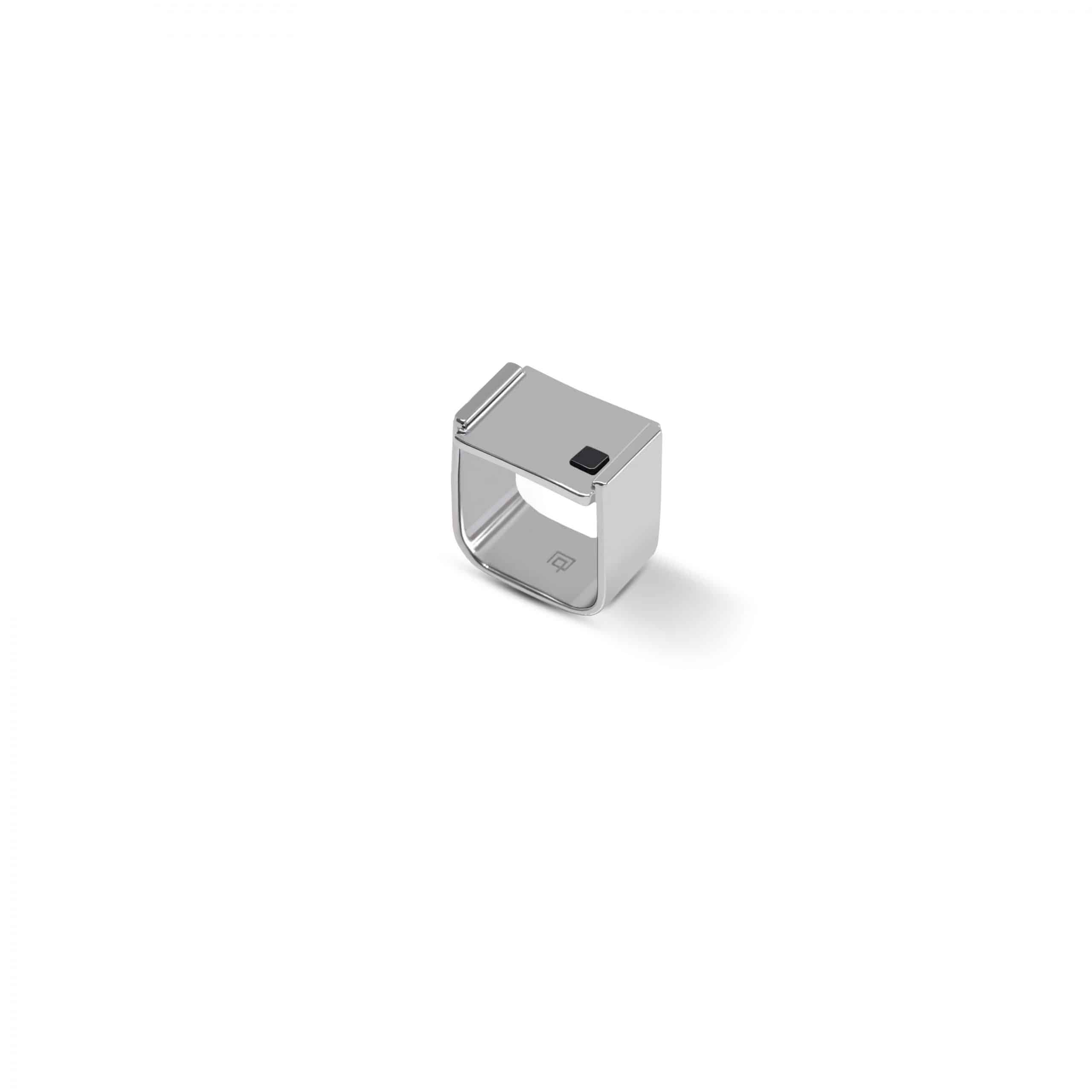 Silver Block Ring | Men's Block Ring | Huwa Designs
