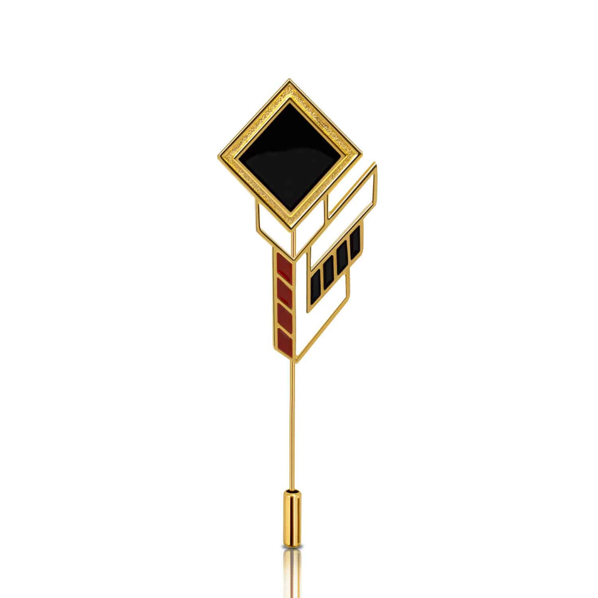 Gold Square Pin Tilted Square - Gold – Huwa Designs