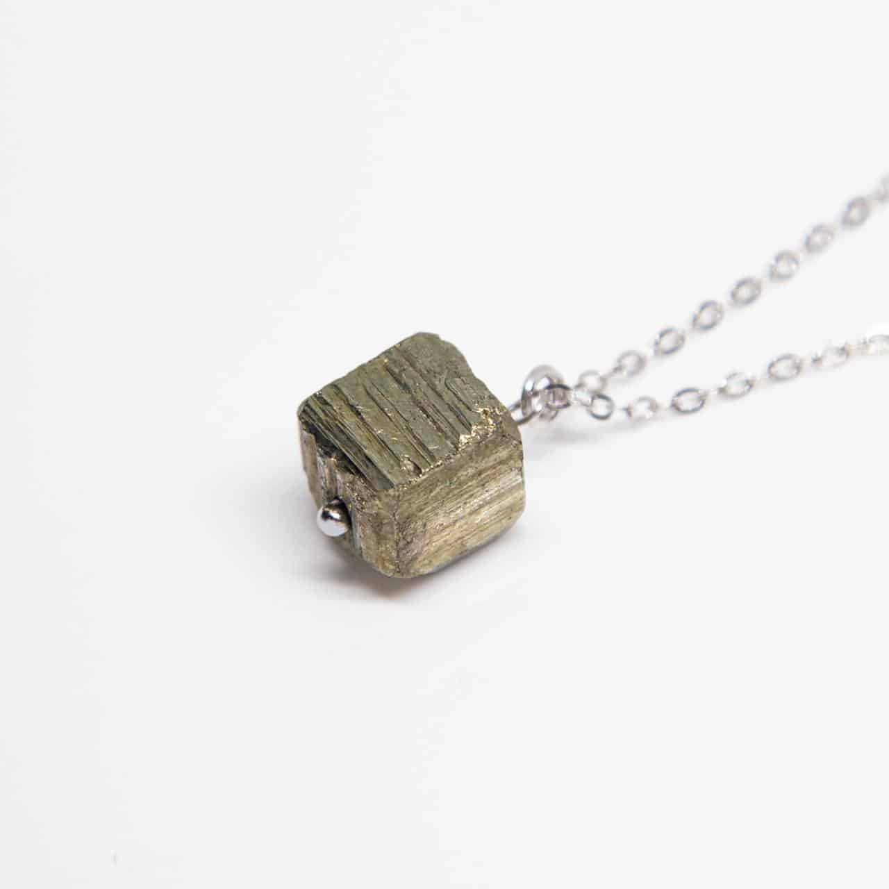 Pyrite Cube Necklace 1280, 1280 Pyrite Necklace – Huwa Designs